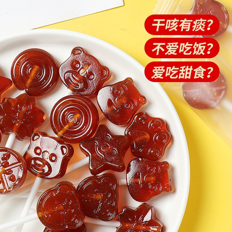 秋梨膏枇杷棒棒糖30支儿童宝宝零食小吃健康营养糖果无添加富含高清大图
