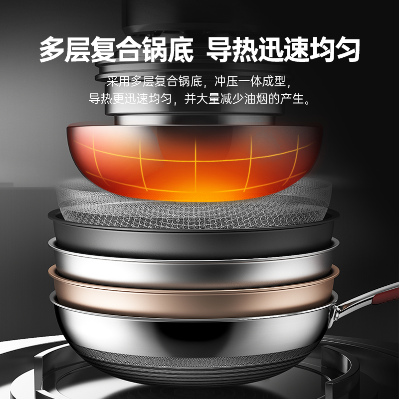 康巴赫畅享款套装(炒锅32cm+奶锅16cm+汤锅22cm)高清大图