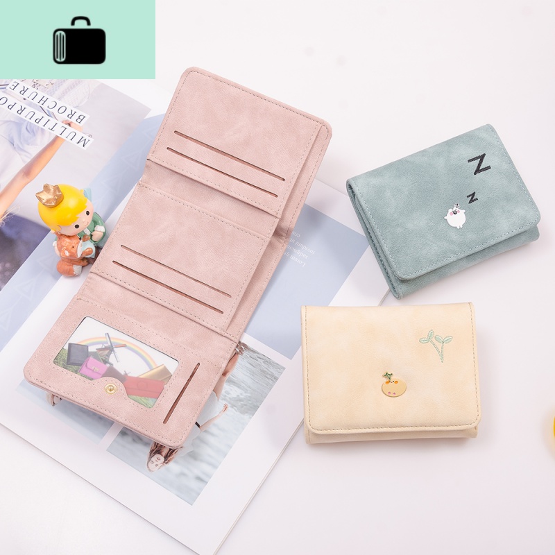 钱包女长款2020新款韩版潮可爱时尚简约小清新学生折叠个性钱夹NEW LAKE高清大图
