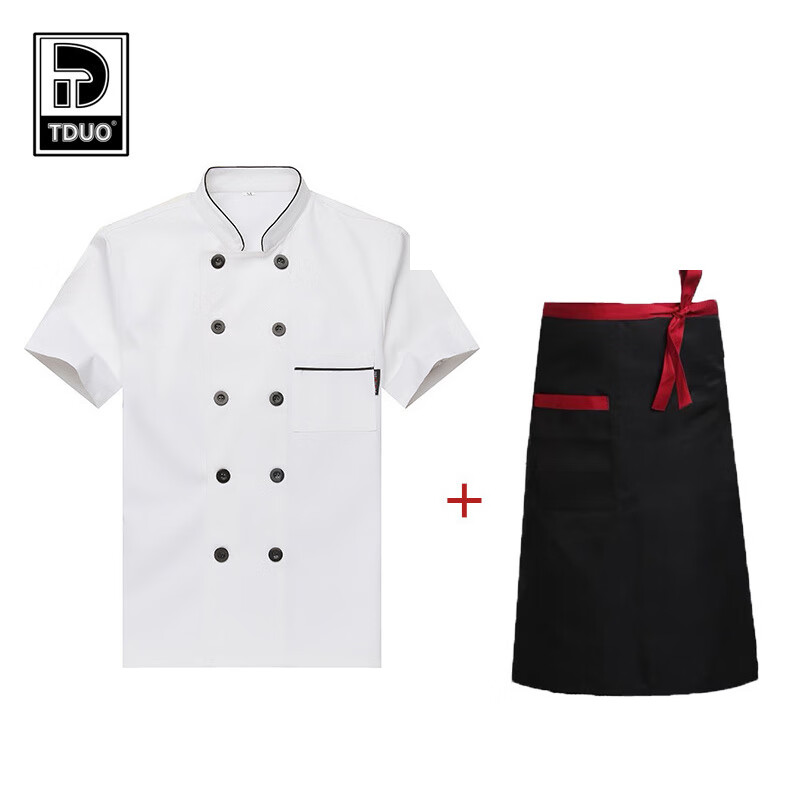 Tduo炊事员工作服套装 U26 套 白色 3XL