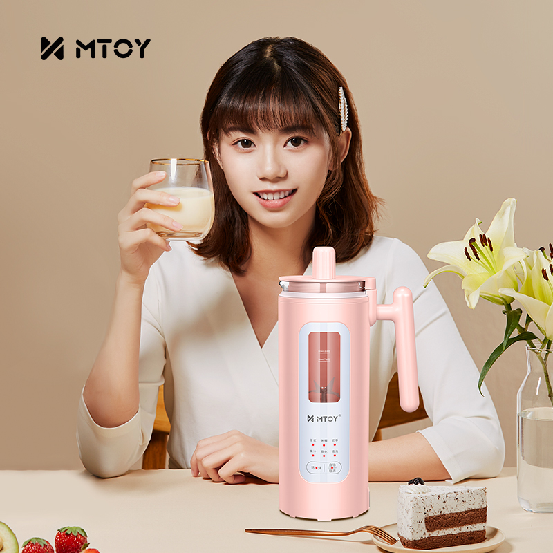 MTOY 迷你豆浆机静音破壁机免滤便携式 全自动加热M-J350