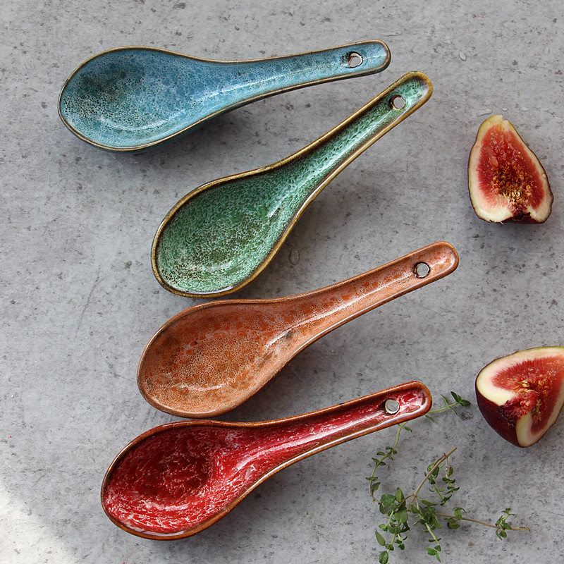 苏宁放心购高品质小勺子饭勺小汤勺瓷勺日式餐具