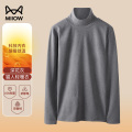 猫人双面绒高领打底衫男士长袖T恤2026年内搭加厚保暖上衣280g重 170/88A(L)【推荐120-135斤】 深花灰【高领双面绒280g】