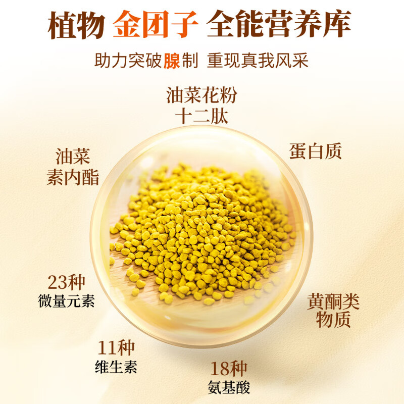 汪氏 蜂花粉 新鲜油菜花粉160g*1瓶高清大图