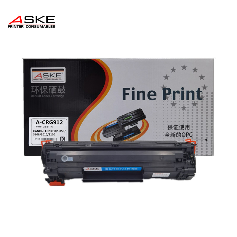 ASKE PRINTER CONSUMABLES激光打印机黑色硒鼓A-CRG912高清大图
