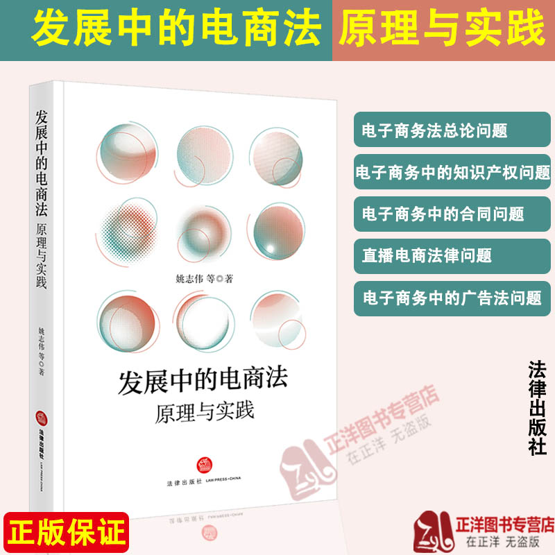[正版]2024新书 发展中的电商法 原理与实践 姚志伟 法律出版社9787519787479高清大图
