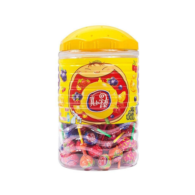 真知棒什锦水果味棒棒糖约108支罐装(4种口味)1020g
