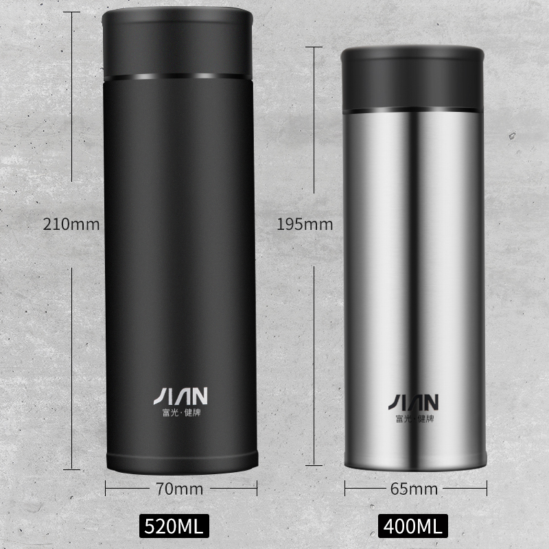富光(fga)保温杯男士水杯女便携不锈钢泡茶杯子大容量 本色400ml