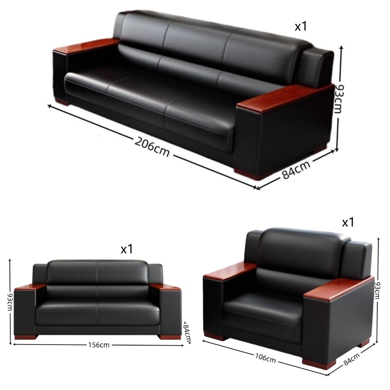 豫龙都商务沙发1+2+3+茶几套高清大图