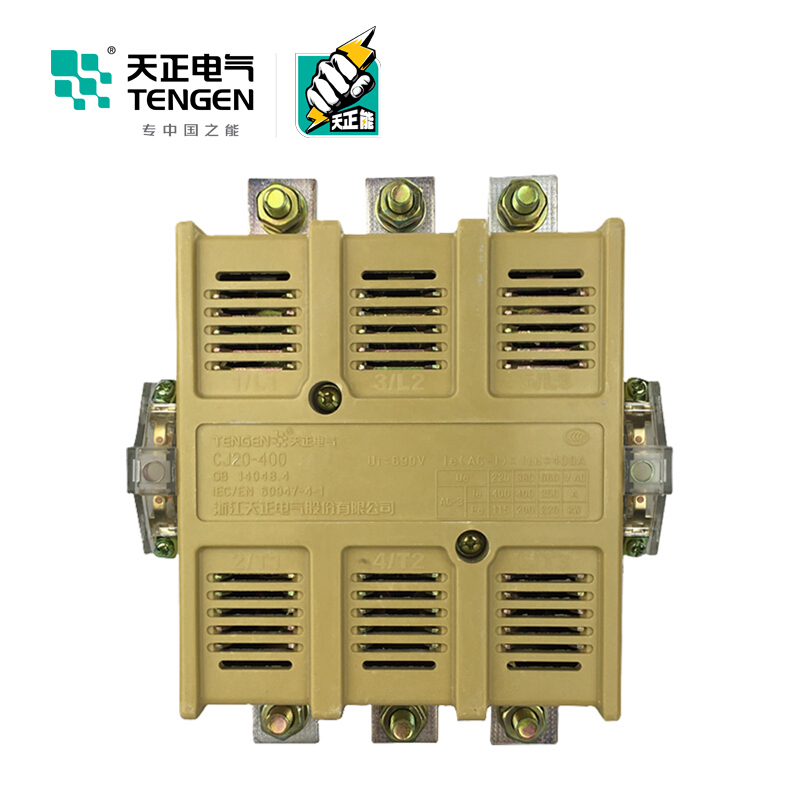 天正电气 CJ20-400A 220V 3NO 4NO+2NC 50Hz 3P 02010030061 交流接触器