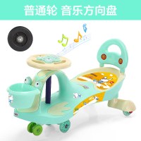 儿童扭扭车万向轮男女宝宝摇摆车1-3-6岁滑滑玩具妞妞滑行溜溜车_1_746 2020款绿色【普通轮】+音乐