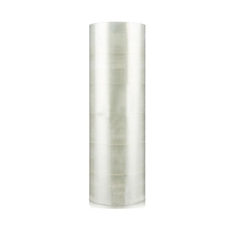 得力30334 透明封箱胶带/打包胶带 60mm*150y(137m/卷) 6卷/筒 办公用品(6筒装36卷)
