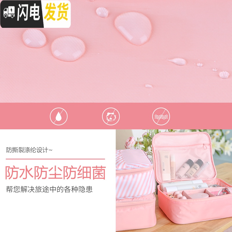 三维工匠网红化妆包ins风超火小号便携大容量化妆袋少女心洗漱品收纳盒收纳包高清大图