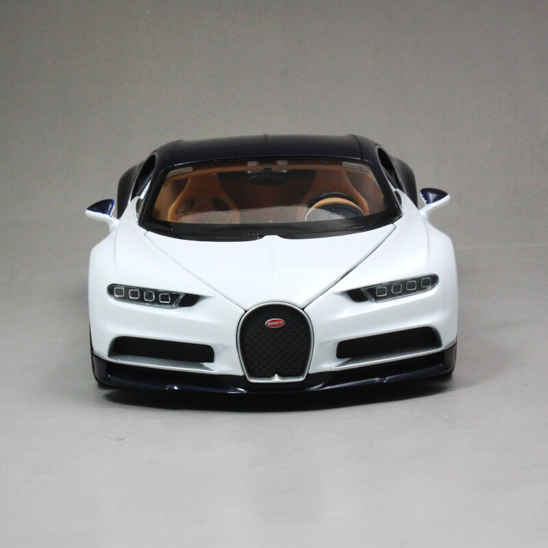 威利welly124布加迪chiron车模仿真跑车合金汽车模型摆件送生日冰川白