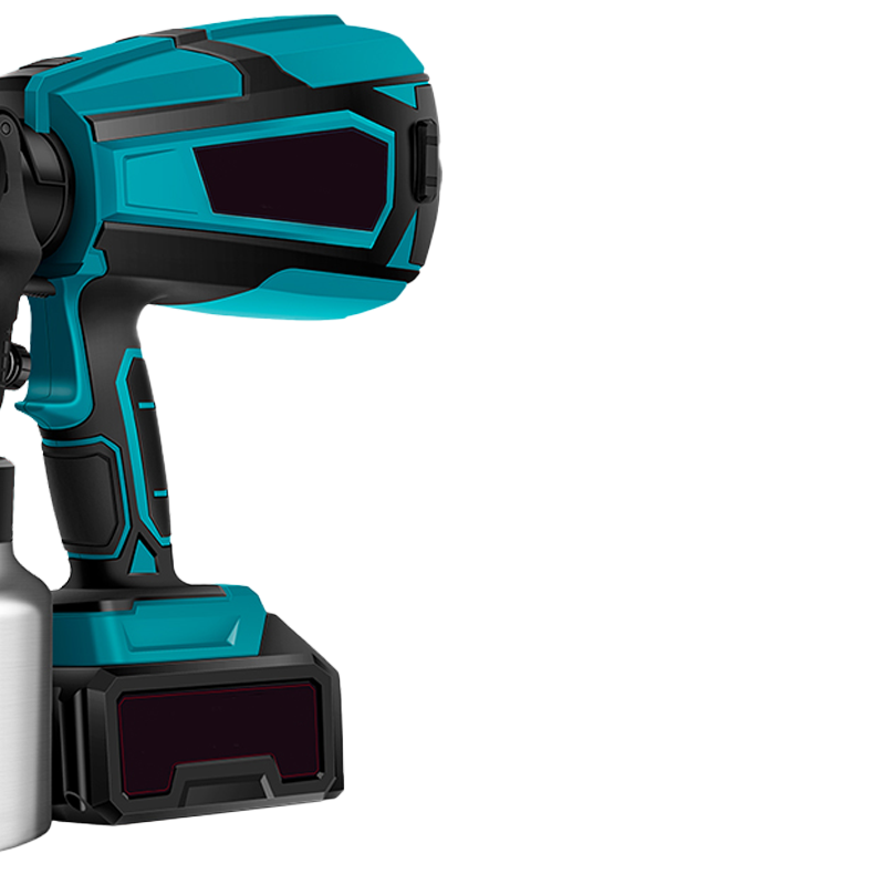 junxu电动喷漆枪小型乳胶漆喷枪无线锂电铝壶塑壶两电