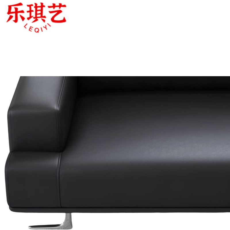 乐琪艺真皮沙发3+1+1组高清大图