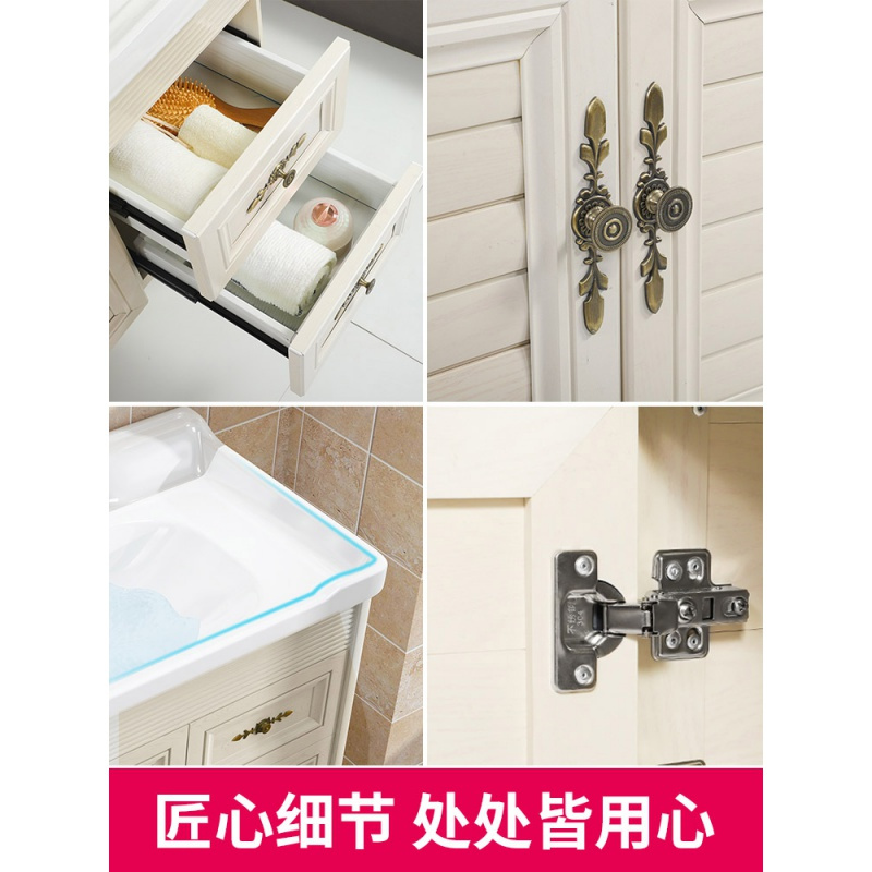 苏宁放心购浴室柜组合现代简约太空铝卫生间洗漱台面脸盆池洗手盆柜卫浴镜柜A-STYLE