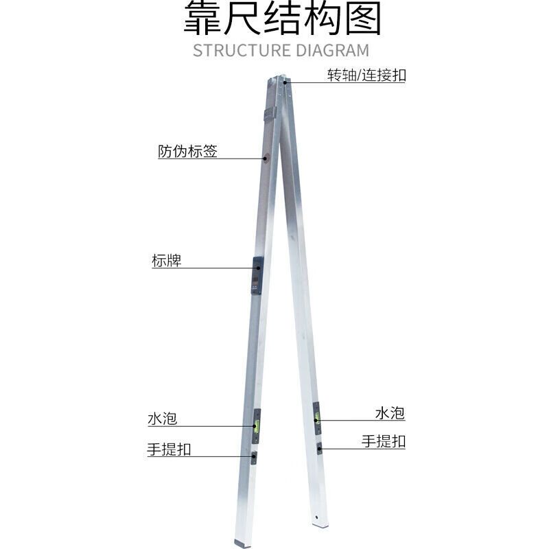WAHL 3米铝合金公路尺折叠1.5米检测尺 单位:把