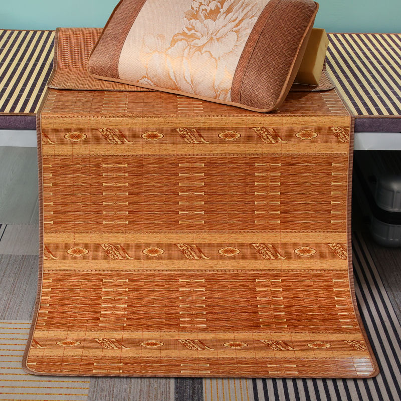 凉席竹席夏季学生宿舍单人床全竹儿童上下铺0.9m草席高清大图