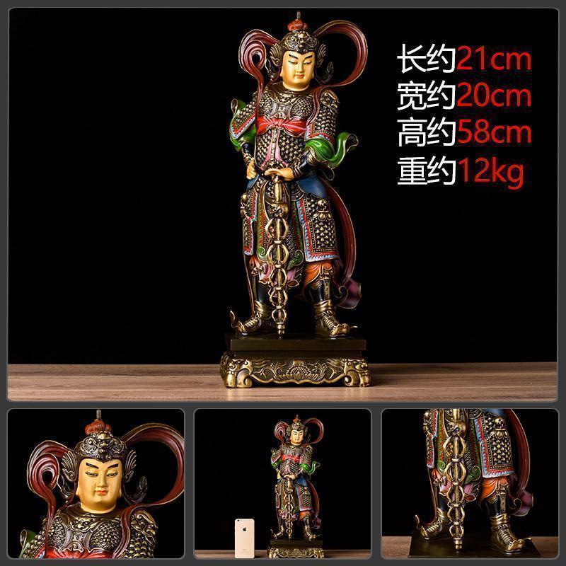 美帮汇韦陀佛像 铜韦陀伽蓝护法佛像韦驮韦陀菩萨佛教护法大号高清大图