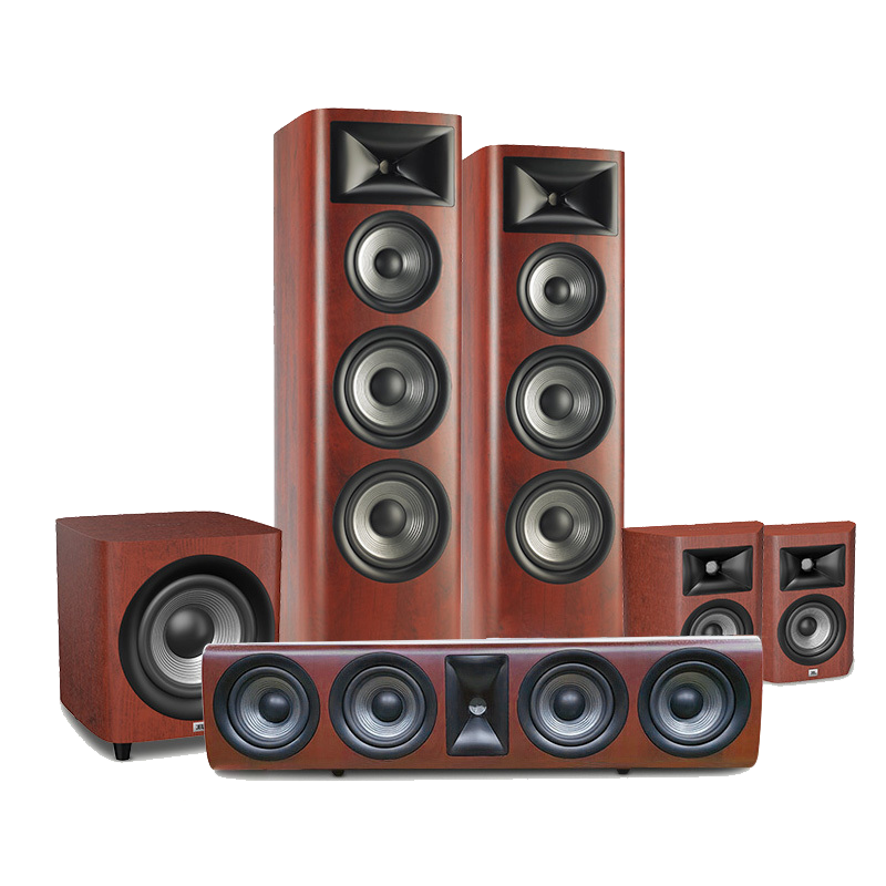 JBL STUDIO 698家庭影院音响套装家用音箱木质HIFI落地式双8寸低音5.1声道家庭影院套装 红色