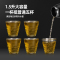 保温杯男茶水分离泡烘焙精灵茶户外便携水杯不锈钢壶带滤网 1500ml金色(茶水分离保温泡茶杯)