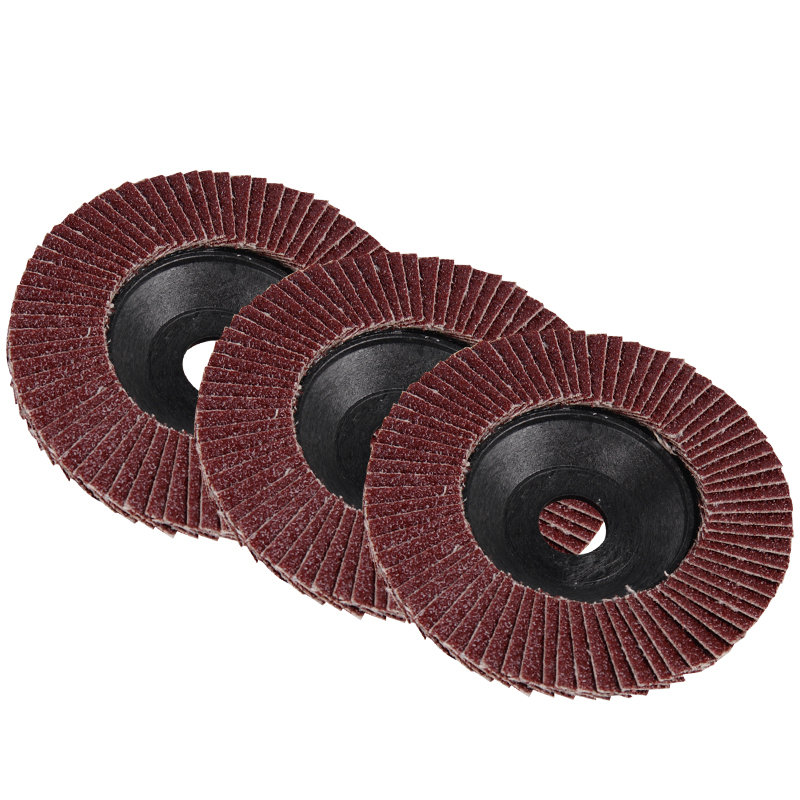 百叶轮抛光片平面砂布轮80目10016mm5片装视频