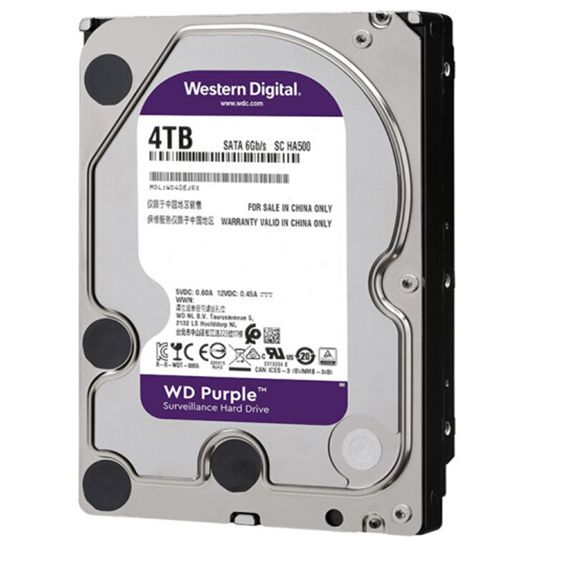 爱国者西部数据(WD)紫盘 4TB SATA6Gb/s 64M 监控硬盘WD40PURX