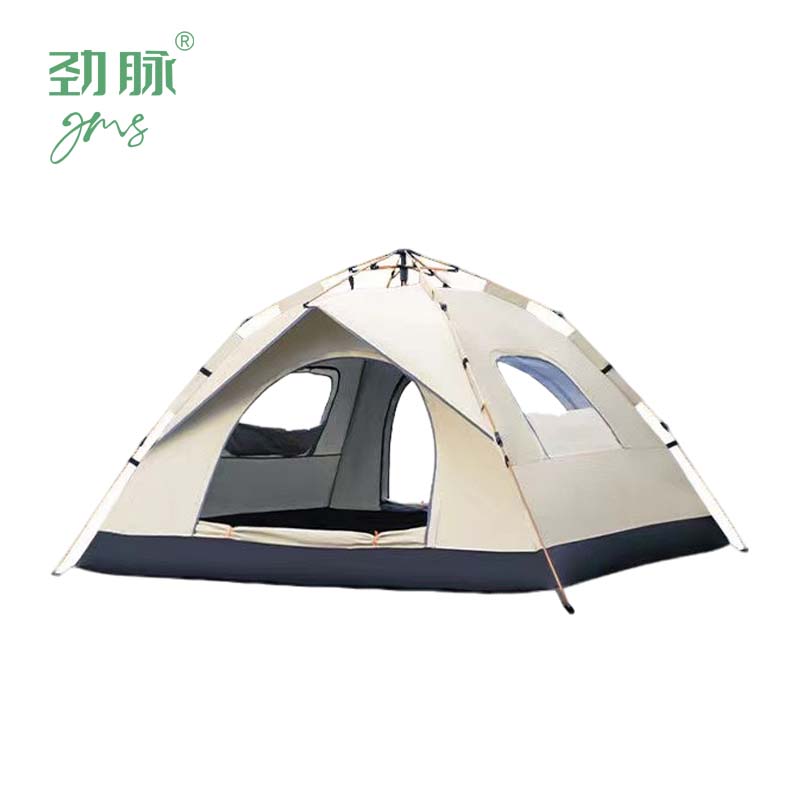劲脉 全自动帐篷 云雾灰-200*150*135CM 顶高清大图