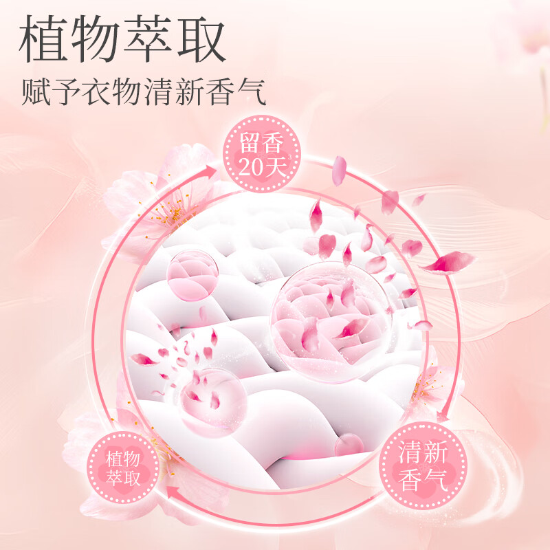 威露士 清可新4合1樱花留香洗衣凝珠10ml*28粒高清大图