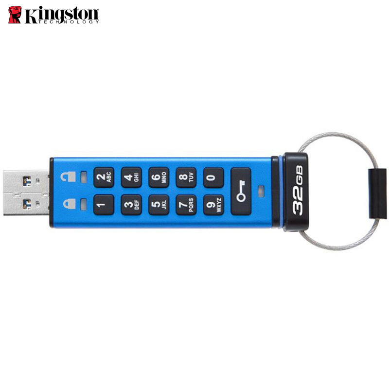金士顿(Kingston)DT2000 32GB U盘 USB3.1 读速135MB/s 加密U盘