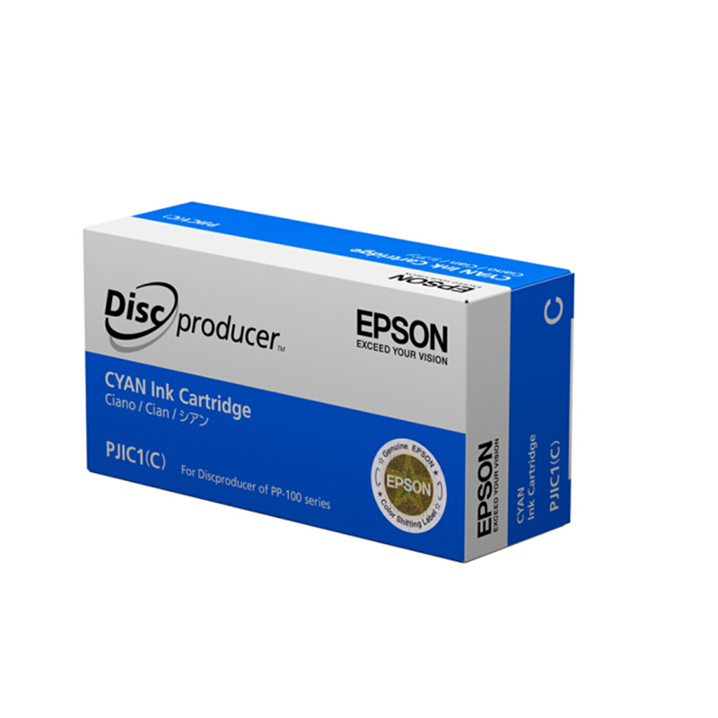 爱普生(EPSON)PJIC1 青色墨盒 (适用PP-100III/100N/50II系列光盘印刷刻录机) C13S02
