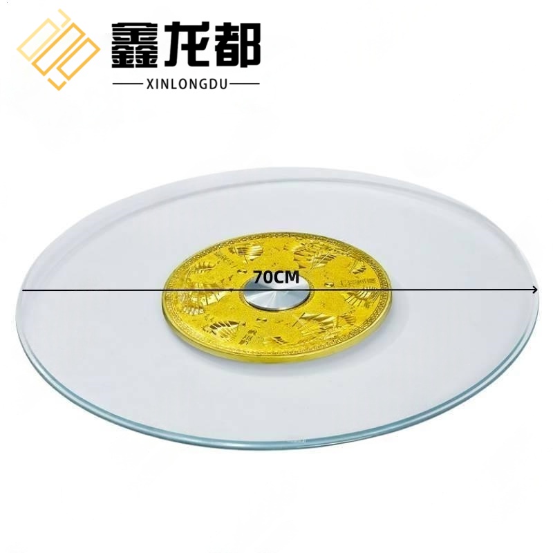 鑫龙都餐桌玻璃转盘70cm张高清大图