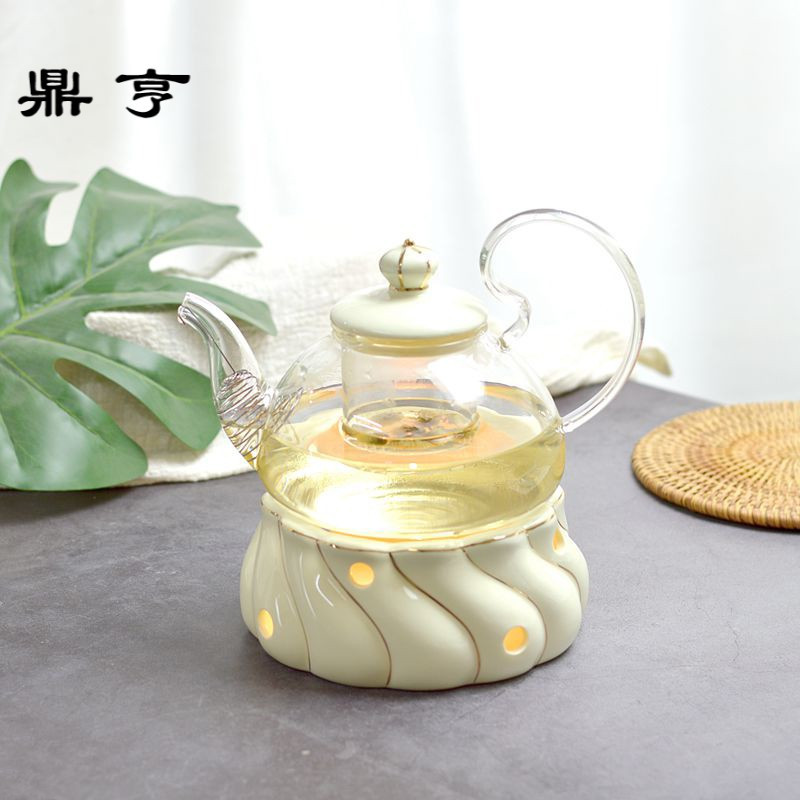 鼎亨养生壶茶具套装陶瓷花茶壶耐高温玻璃加热煮水果花煮茶器温