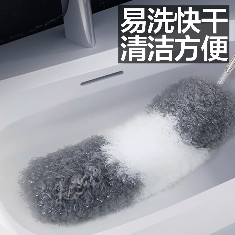 大卫除尘掸子家用扫灰天花板蜘蛛网清洁神器大扫除鸡毛掸超长2.4米 静电吸附除尘掸高清大图