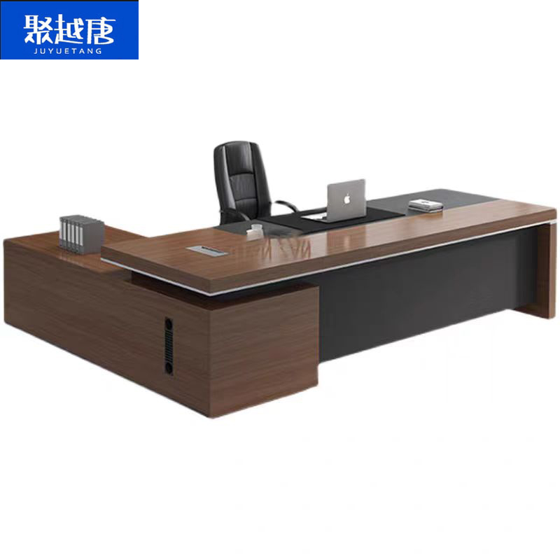 聚越唐(JUYUETANG) 班台班桌办公桌1800*900*760 带双副柜 张高清大图