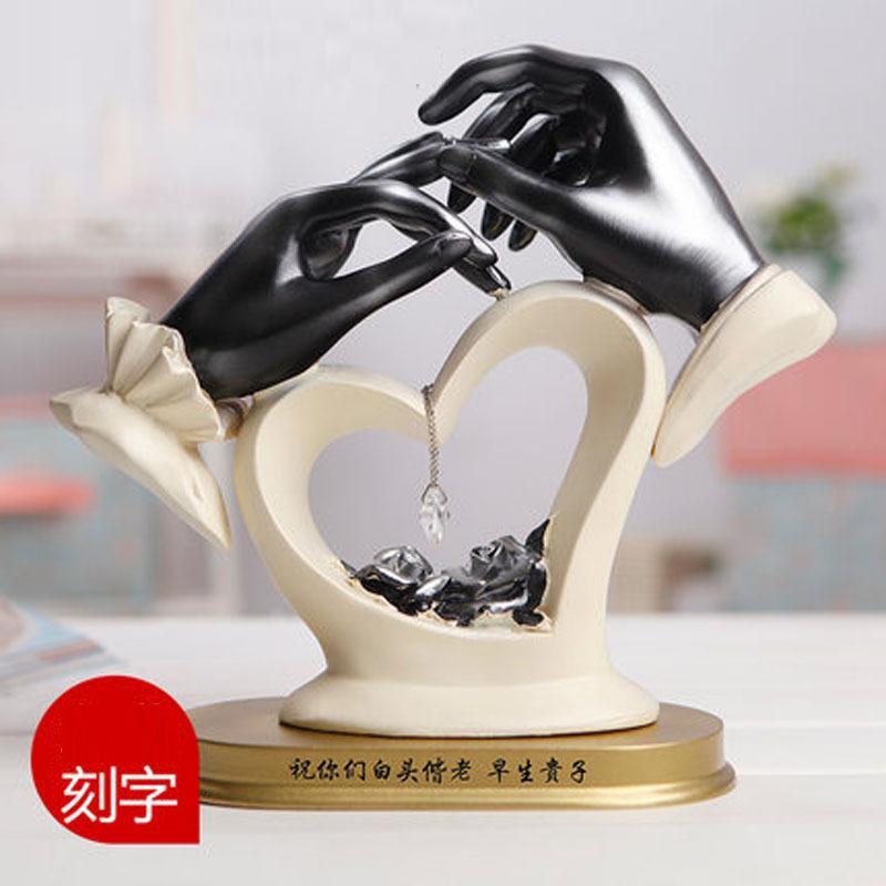 时尚结婚订婚礼物客厅摆件家居饰品擺設送闺蜜周年纪念日送女朋友七夕情人节礼物