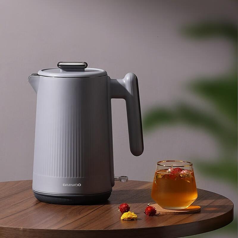 大宇(DAEWOO)电热水壶1.5L大容量家用双层防烫烧水壶DYSH-H1815高清大图