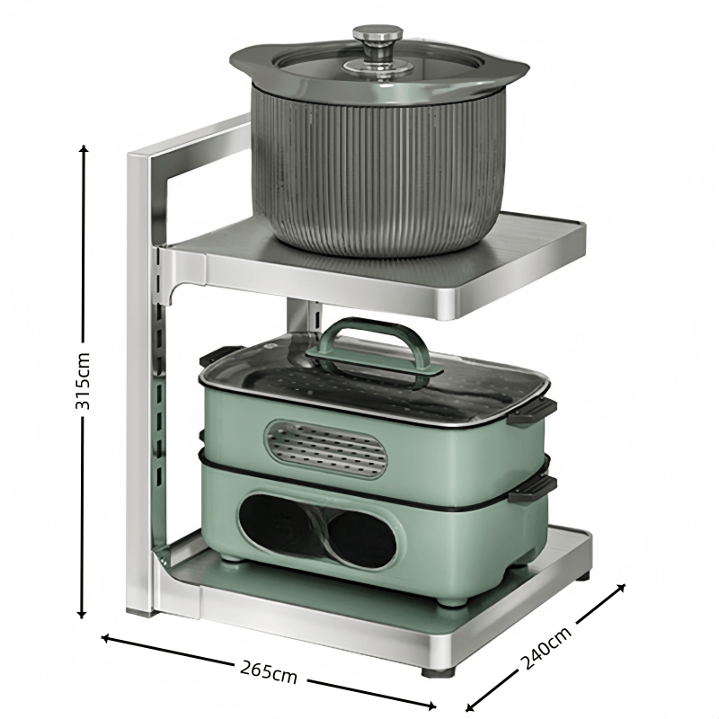 豫龙都不锈钢置物架2层个高清大图