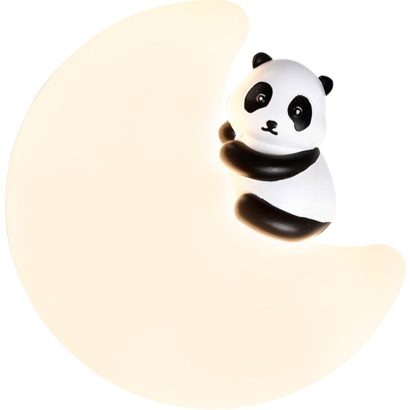 欧普照明柔光儿童房床前灯壁灯玄关灯熊猫灯花花开灯高清大图