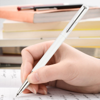 派克PARKER 签字笔 威雅白色胶杆宝珠笔 学生办公通用日常书写拔帽式佩戴0.7mm黑色水性宝珠笔芯