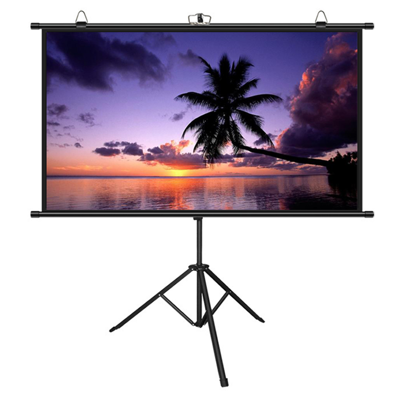 AREDY支架幕布落地移动便携免打孔可壁挂60-150英寸家用办公三脚架简易投影幕 玻珠120寸16:9