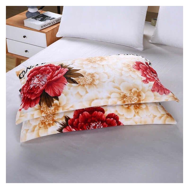 加绒枕套法兰绒枕套一对装冬季加厚法兰绒枕芯套珊瑚绒枕头套