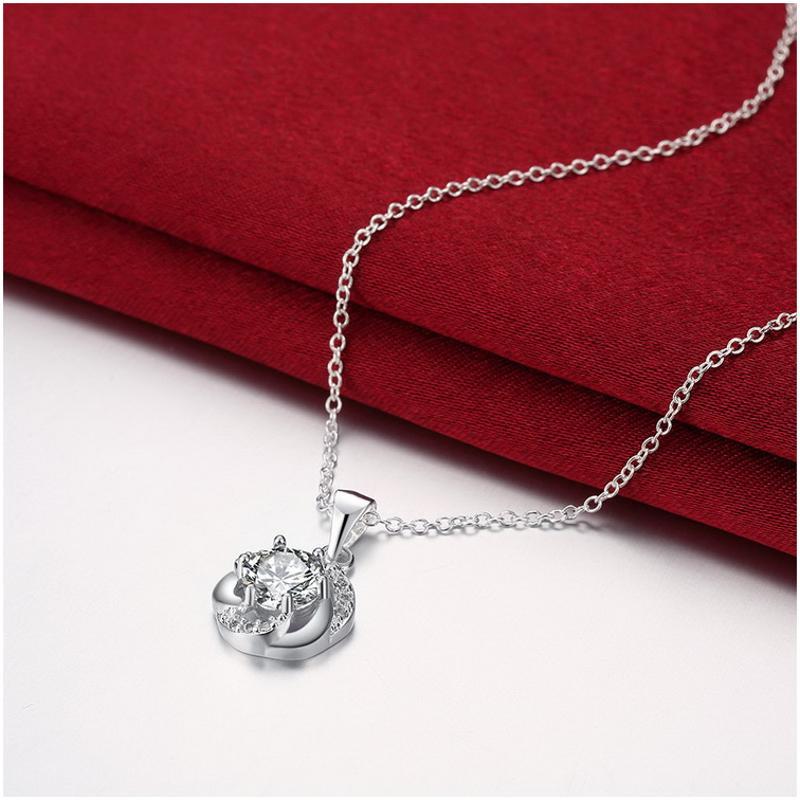 N471Women Silver Necklace 镀925纯银女项链日韩版锁骨链潮人送女朋友七夕情人节礼物