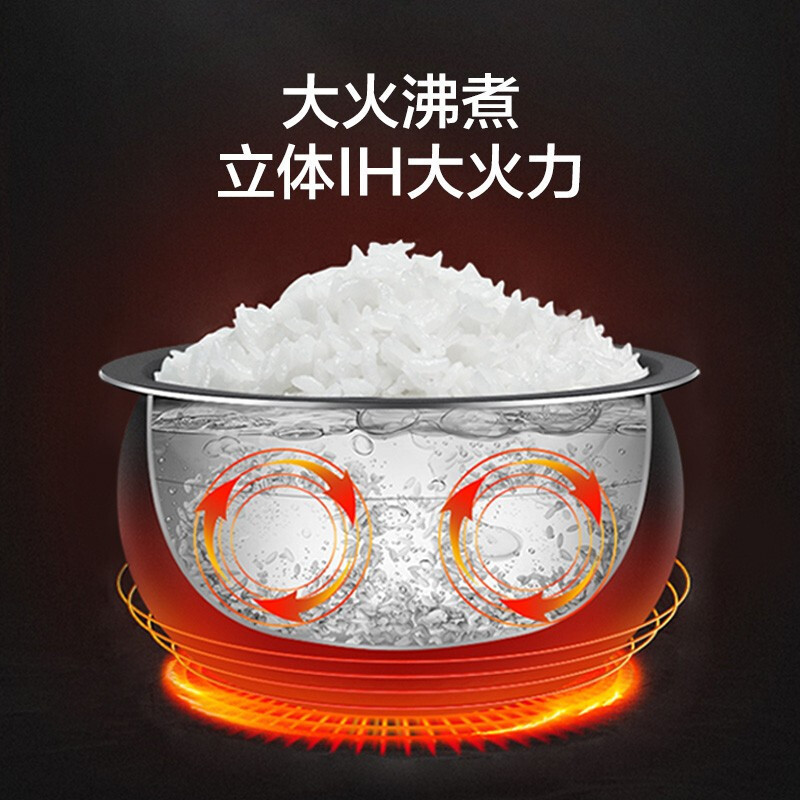 苏泊尔(SUPOR)电饭煲4L家用智能精铁球釜内胆IH电磁立体环绕加热电饭锅SF40HC850