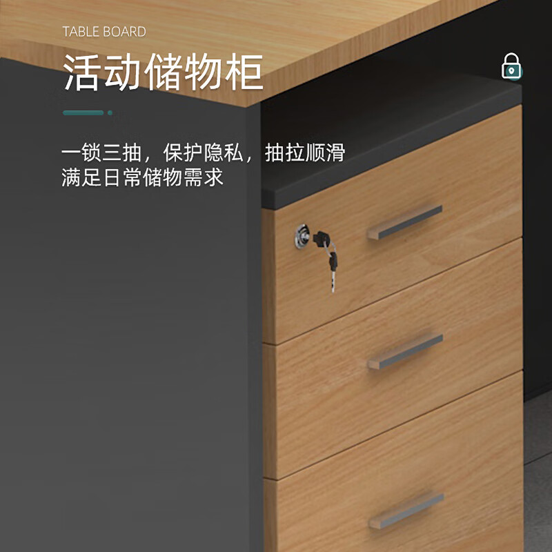 域赢办公桌屏风办公桌职员桌员工电脑工作位L型单人位高清大图