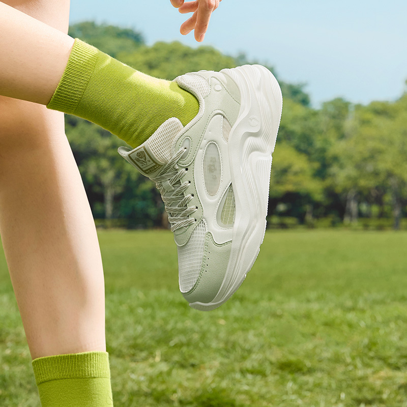 云舒5丨361°运动鞋女新款网面透气轻便厚底老爹鞋休闲鞋子女鞋高清大图