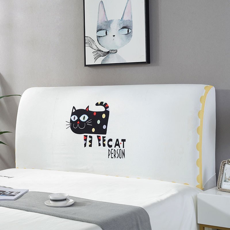 家柏饰(CORATED)床头套罩 床头罩防尘全包软包床头床靠背罩保护套北欧风格简约 斑点猫 60*180CM高清大图