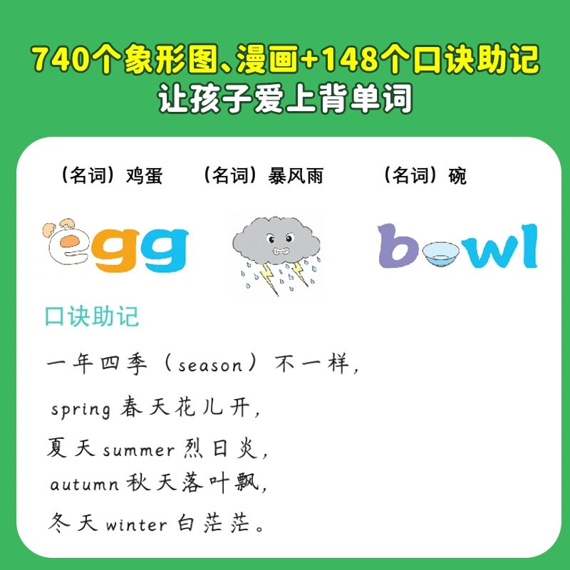 [2册]单词速记+小古文 小学通用 [正版]抖音同款汉知简小学生英语拼读法单词速记1000词