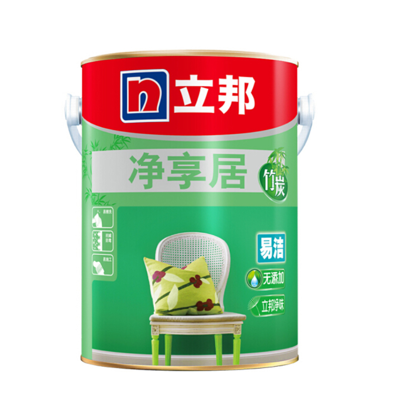 立邦 净享居竹炭易洁套装内墙乳胶漆墙面漆白漆油漆涂料套装15L